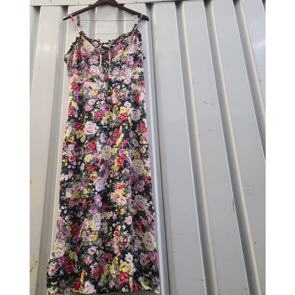 wild fable Black Floral Midi Slip Dress - Picture 2 of 7